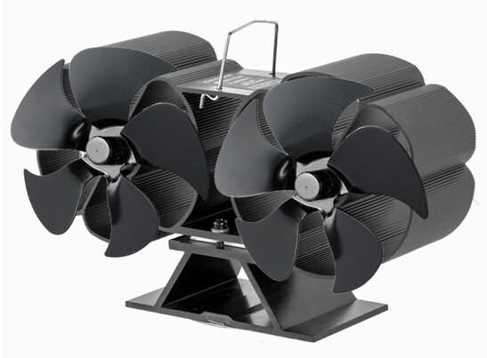 10-lopatkový tepelný krbový ventilátor na kamna TWIN.