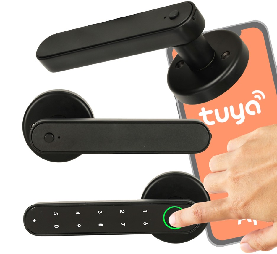 Smart TUYA  klika s funkcí otevírání pomocí kódu a otisku prstu