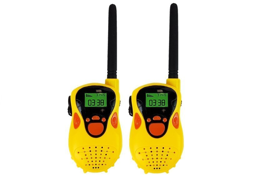Dětské vysílačky Walkie-Talkie – žluté, dosah 100 m, sada 2 kusů