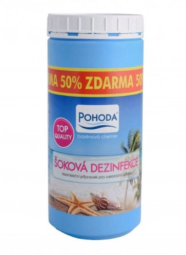 Pohoda bazénová chemie Šoková dezinfekce 0,9kg +50% zdarma (celkem 1,35kg)